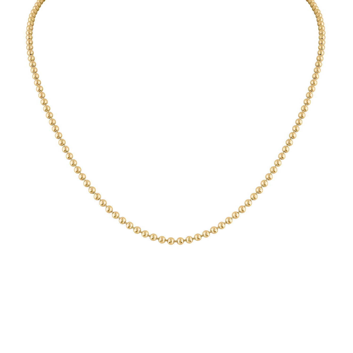 14KT GOLD BEAD NECKLACE