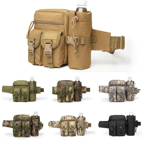 Tactical Waist Bag With Water Bottle Attachment – ek Wholesale