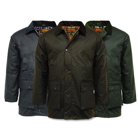 men's game wax jacket