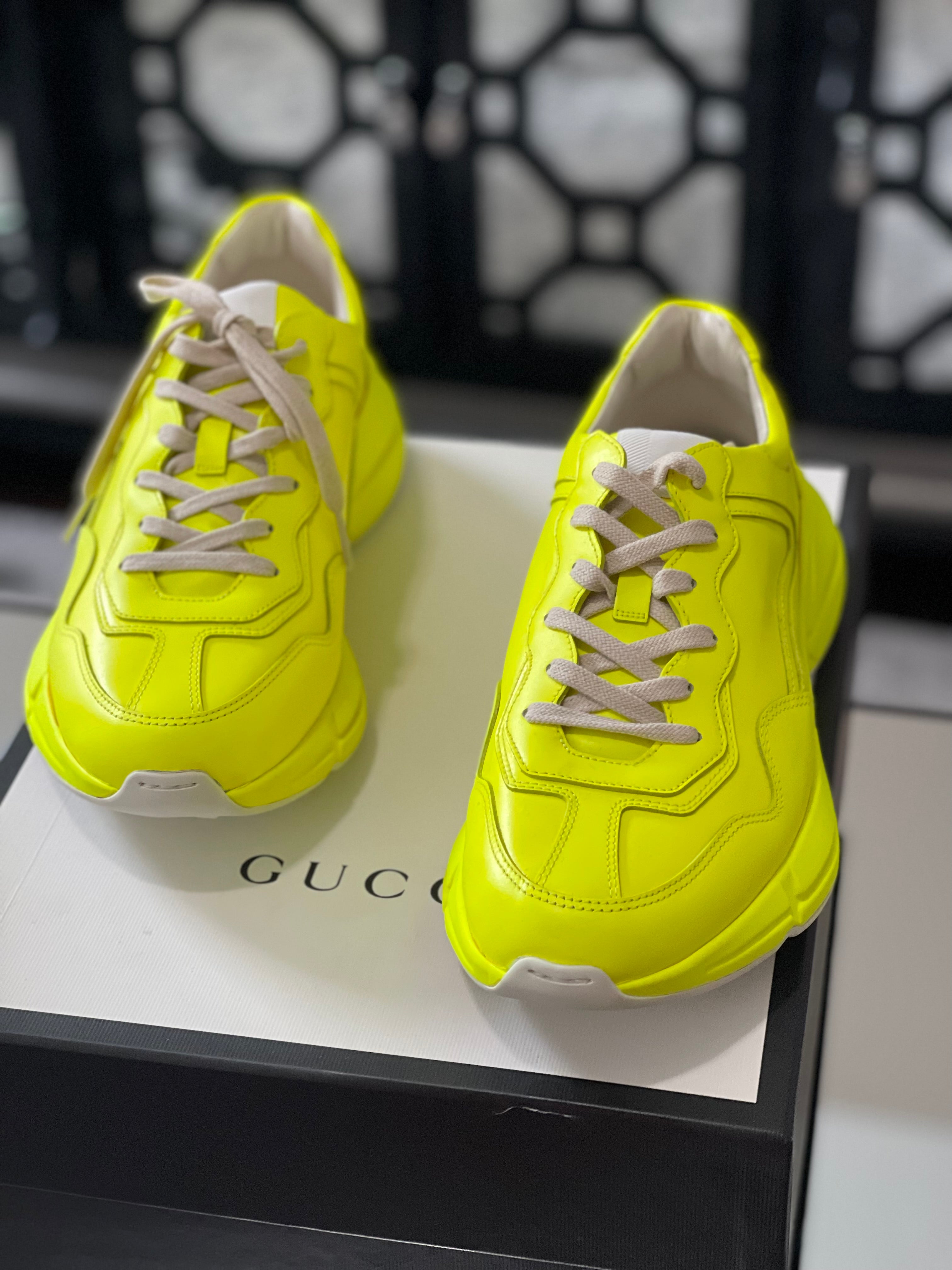 Oude man Bijlage Wanneer GUCCI Neon Sneakers Mens 7 – A Daily Diva