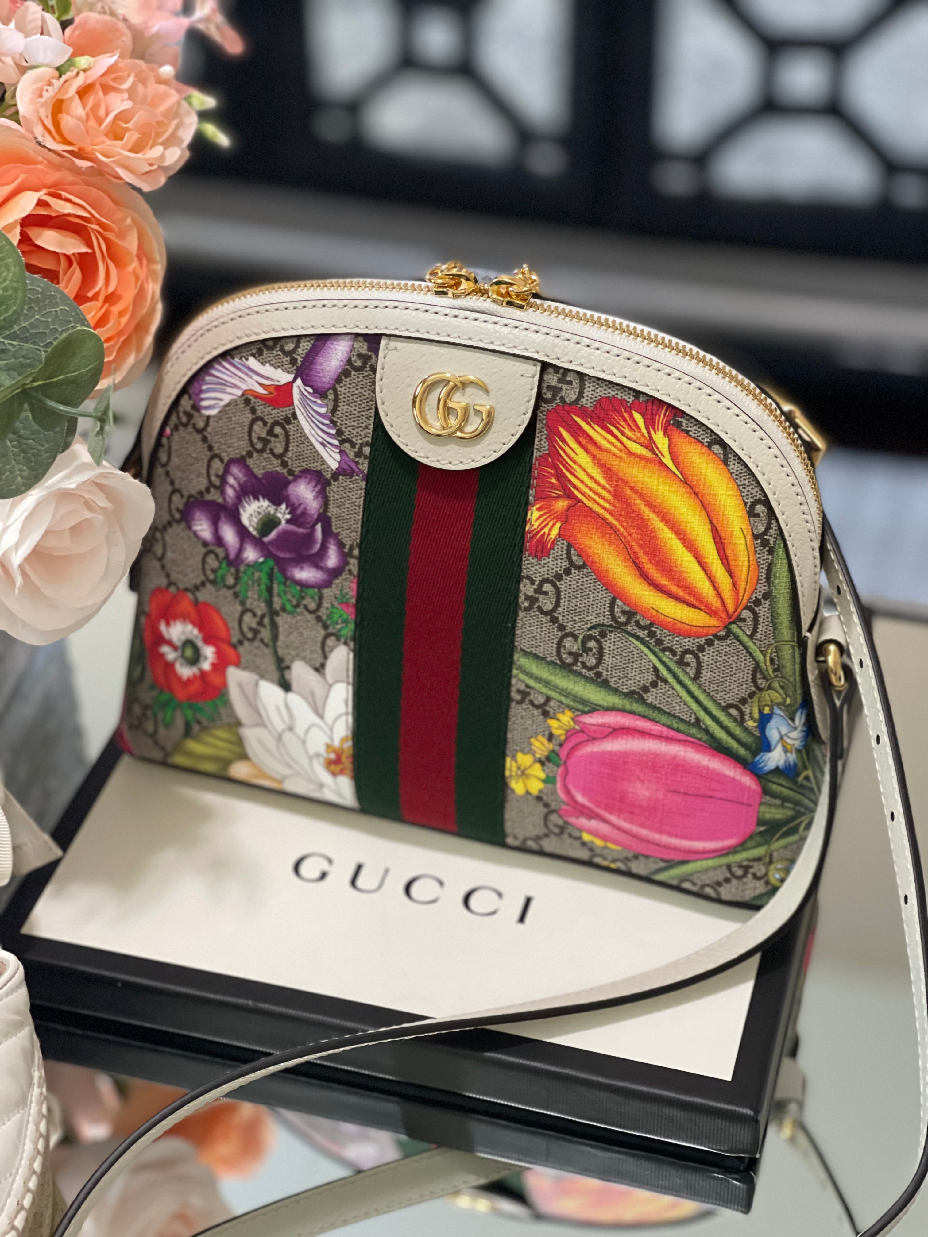 GUCCI Ophidia Web Floral Crossbody – A Daily Diva