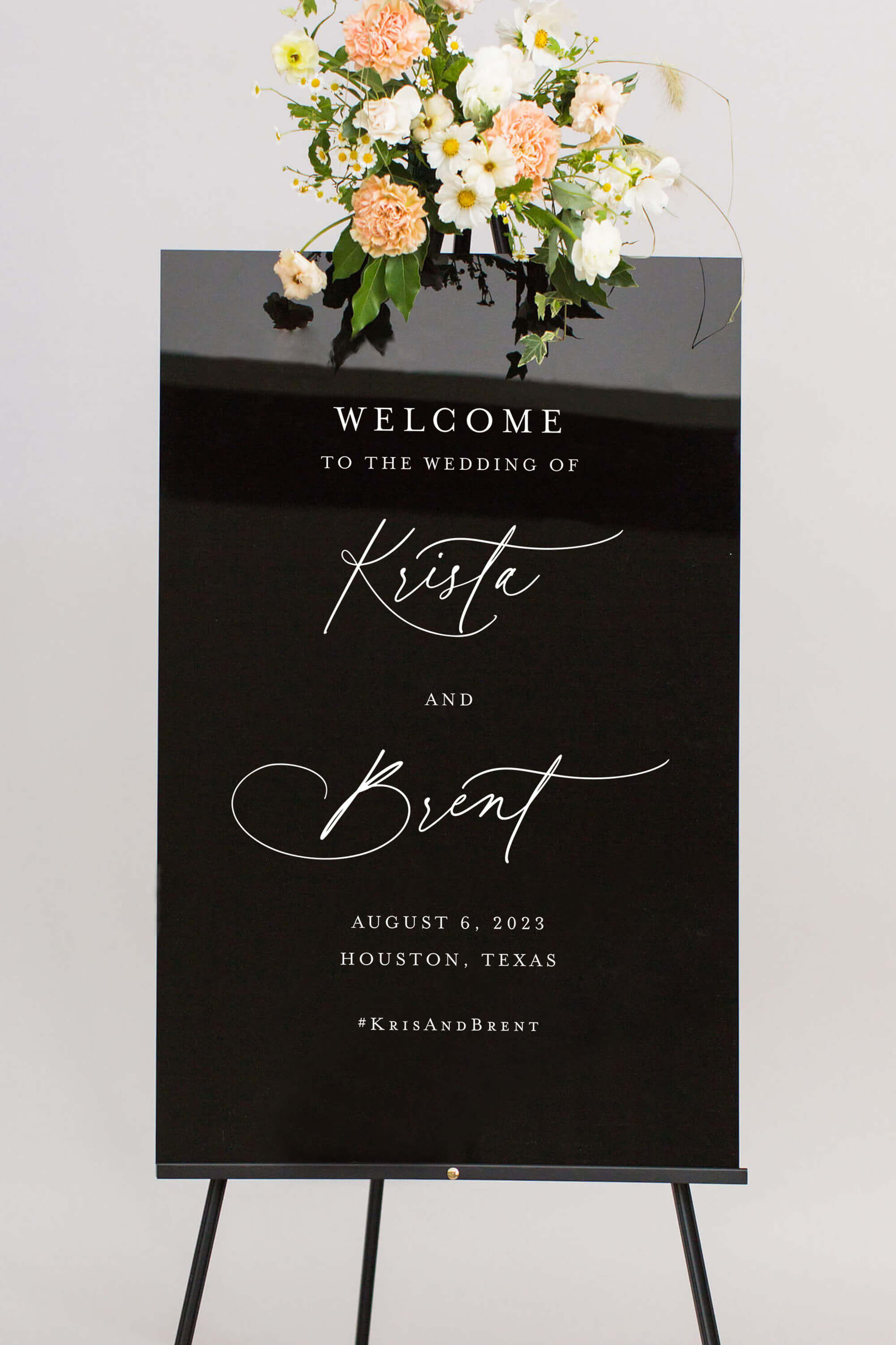 Acrylic Wedding Welcome Board