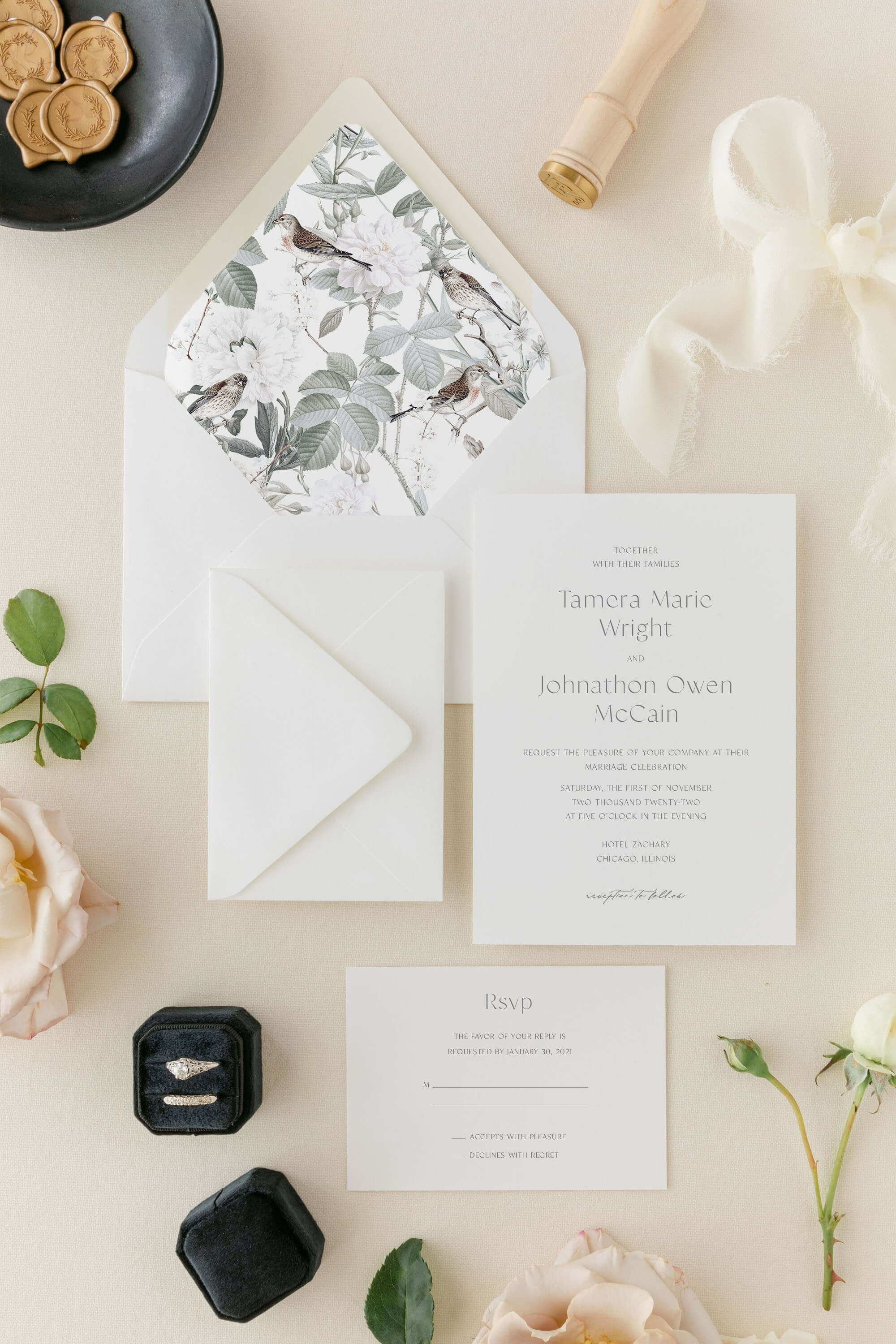 Shimmer / Matte Envelope Liners For Rectangular Wedding Invitations SWEL02