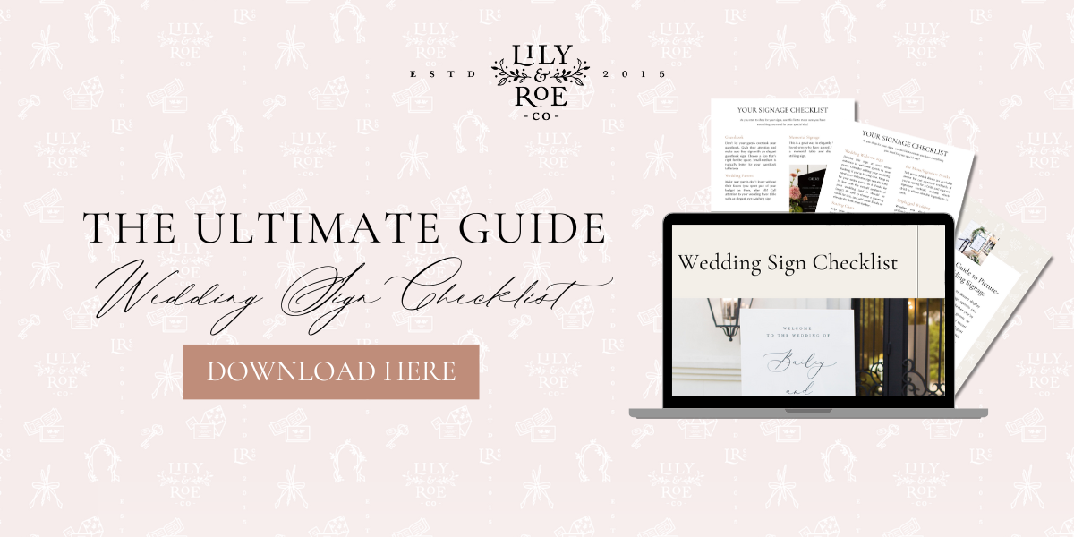 wedding sign checklist
