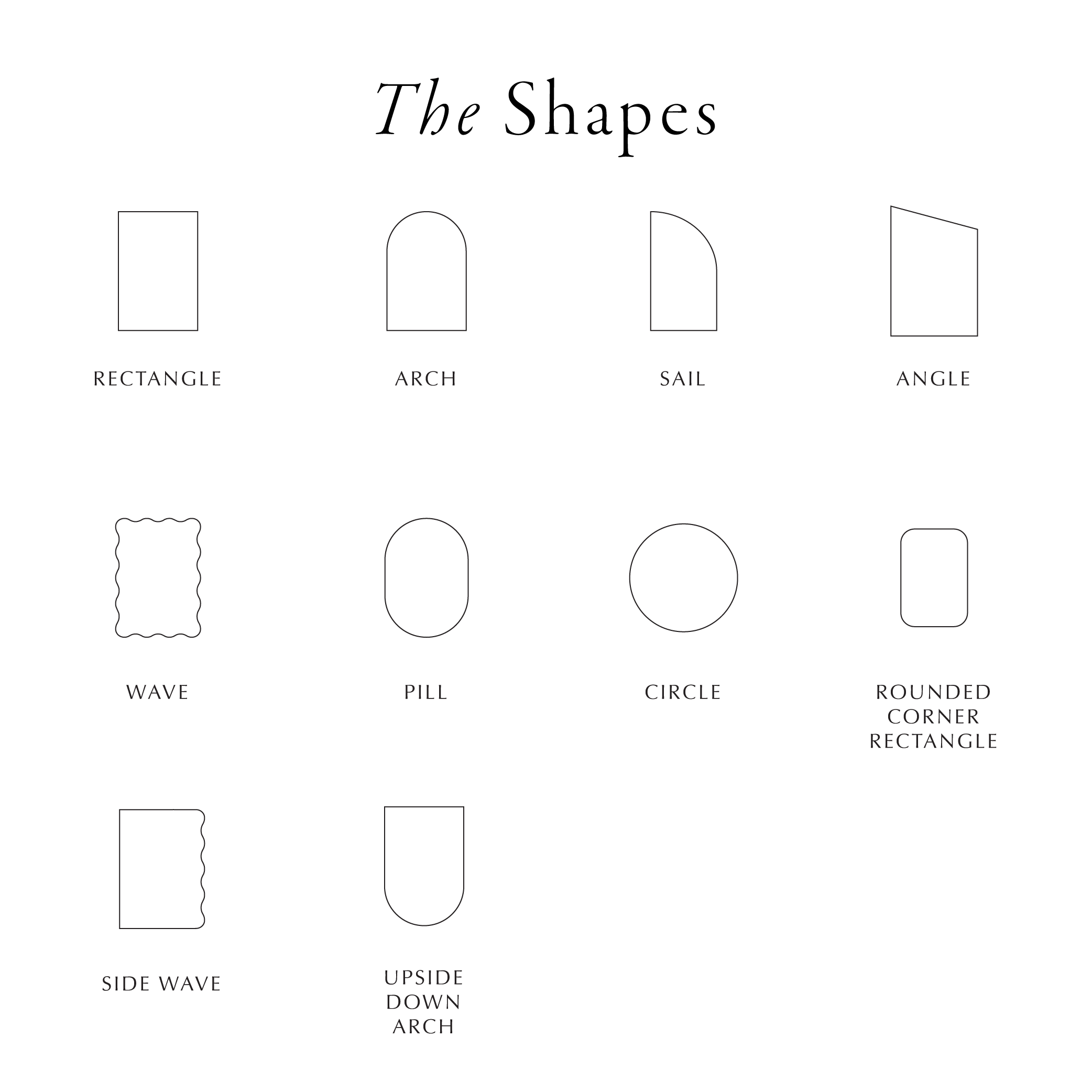 Signage Shape Guide Lily Roe Co