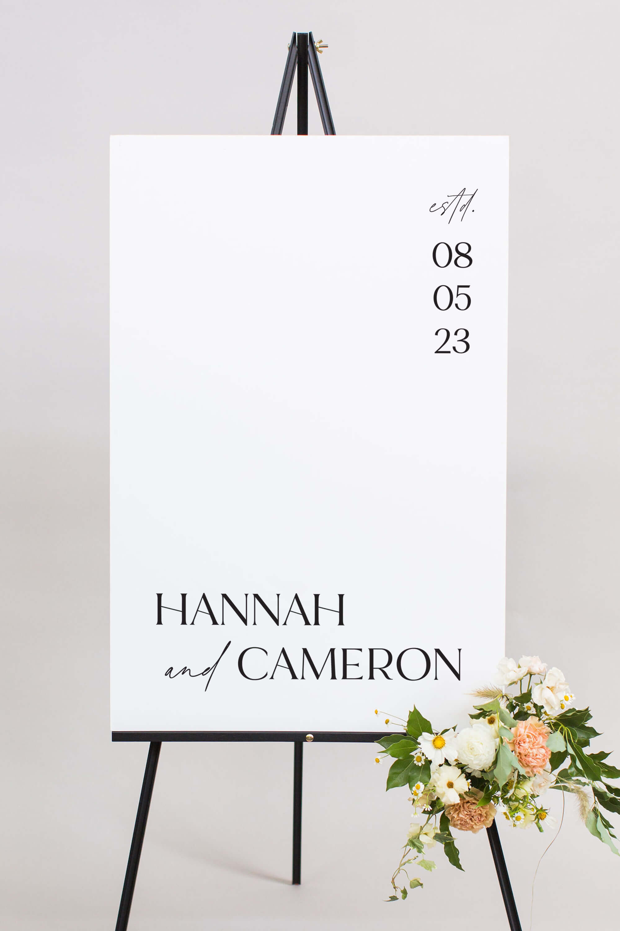 Minimalist Wedding Welcome Sign