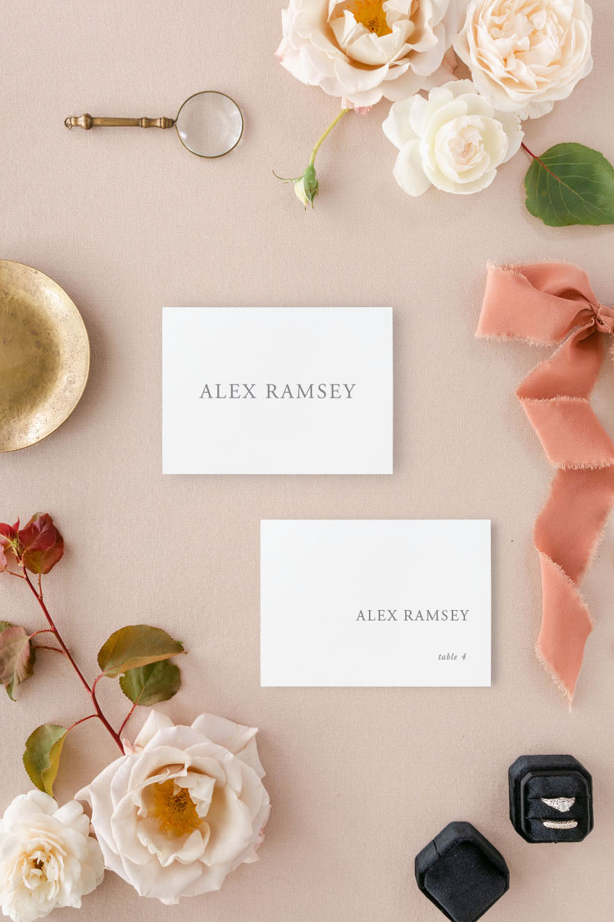 PRINTED Wedding Place Cards, Escort Cards