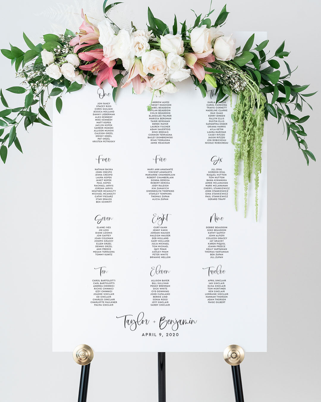Wedding Seating Plan Board The Taylor Lily Roe Co