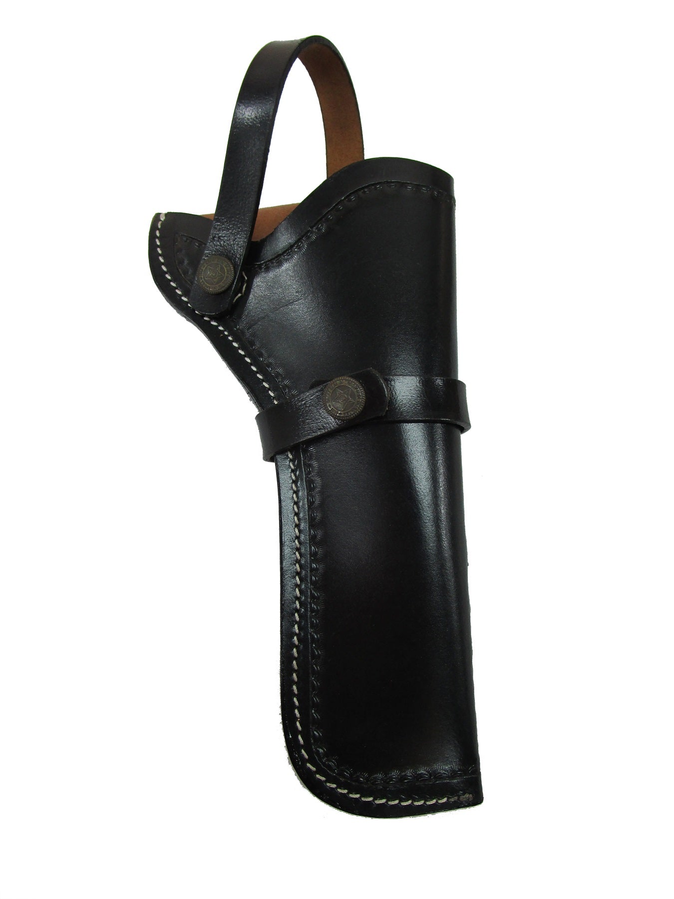 Leather Holster Western Cowboy Sea Shell Tooled Magnum Revolver