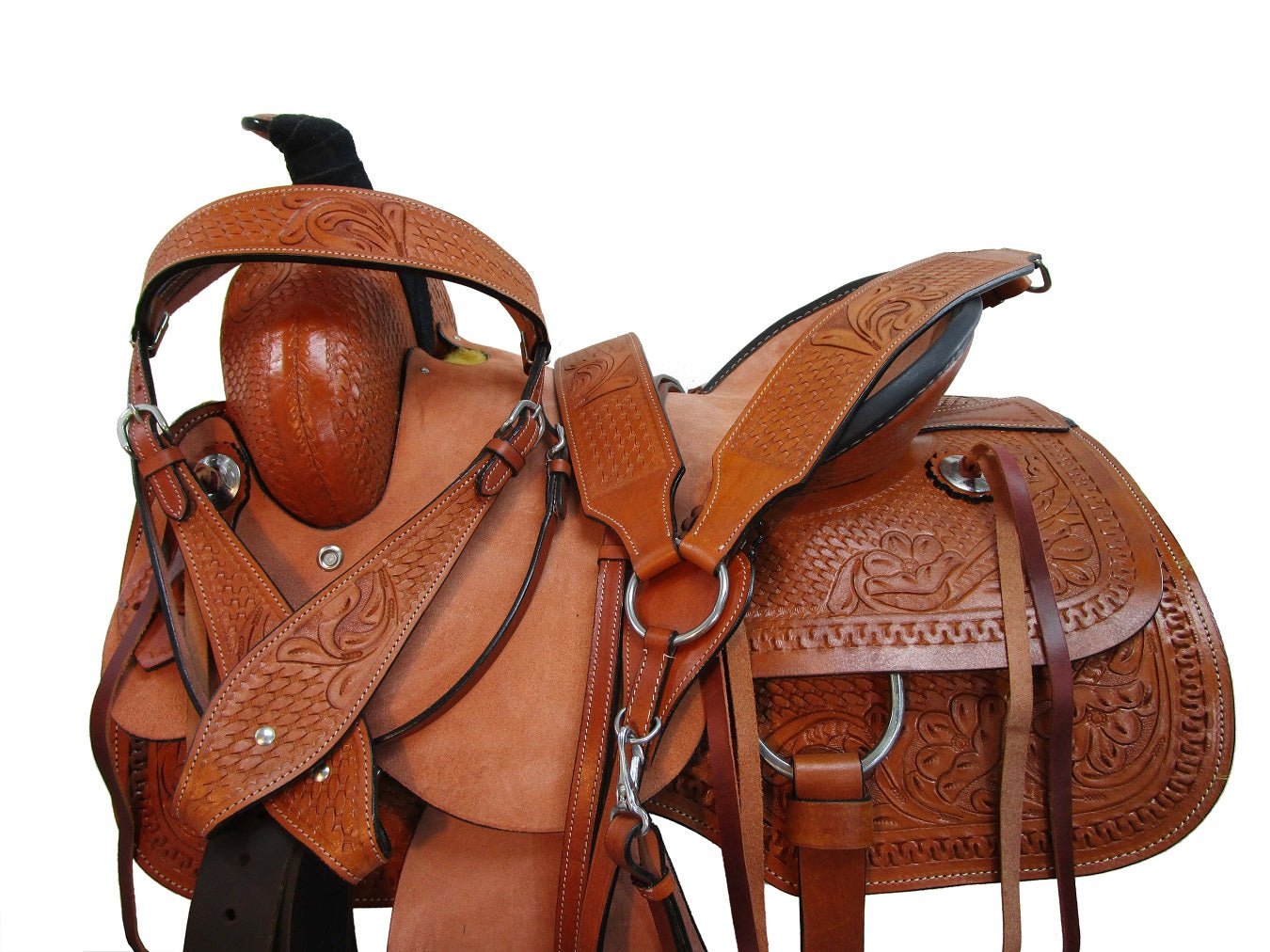 HORSE SADDLE WESTERN PREMIUM TRAIL WADE ROPING RANCH WORK LEATHER