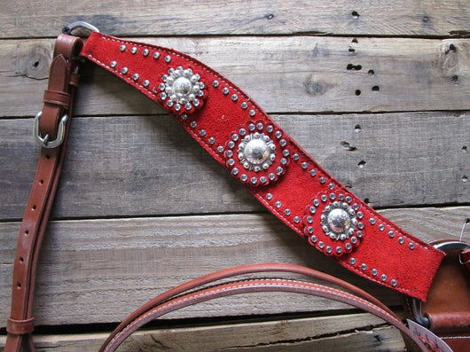 Show Tack Bridle Western Leather Rodeo Headstall Breast Collar 8526