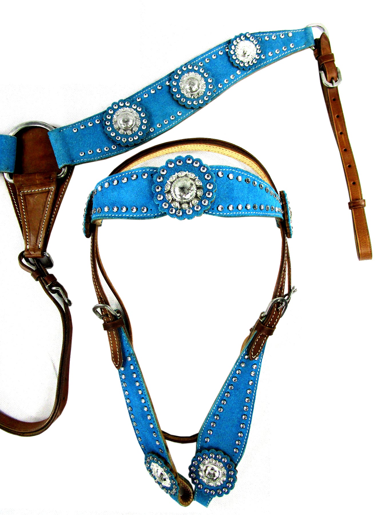 Western Bling Tack Set of Headstall and Breast Collar 