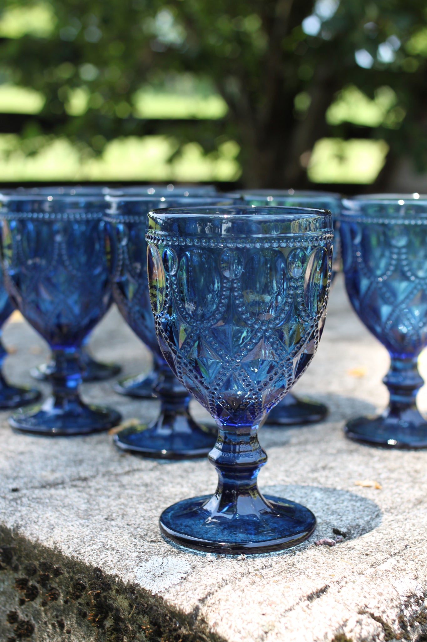 blue goblets