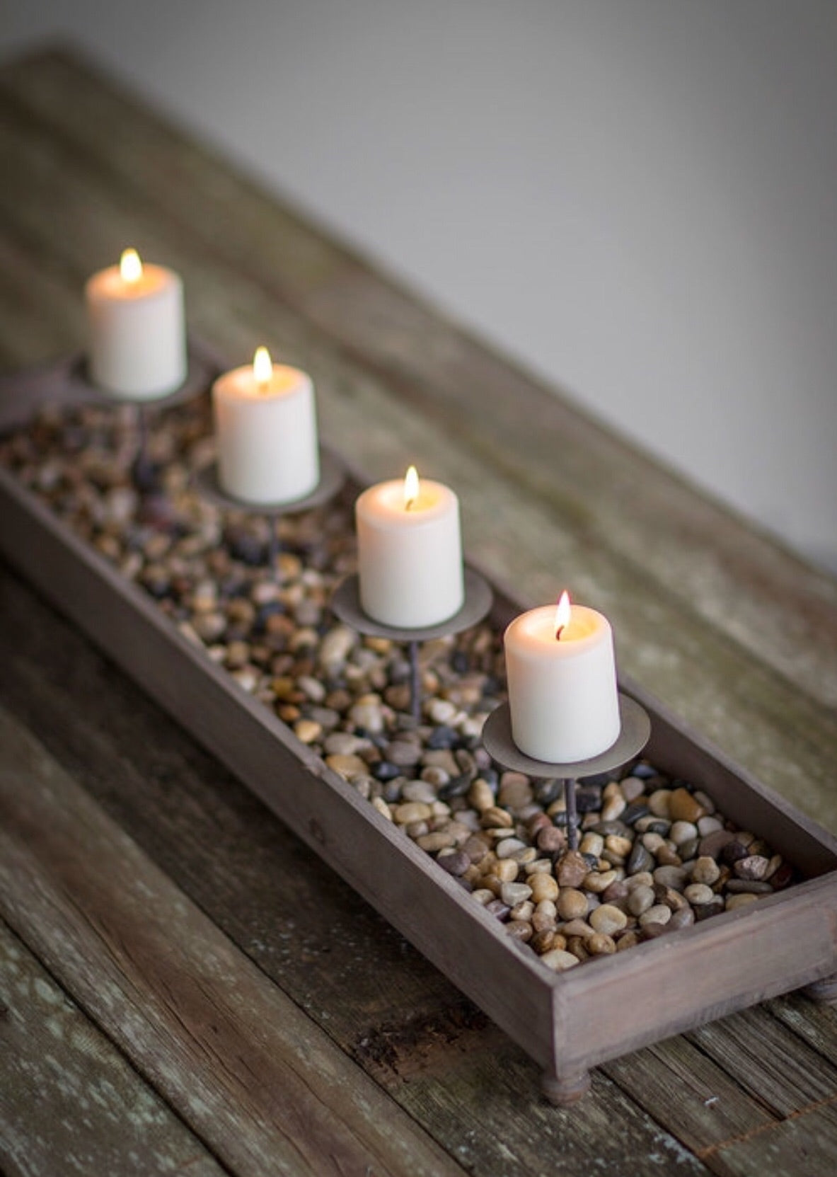 Weathered Candle and Centerpiece Planter | Table Terrain Dining