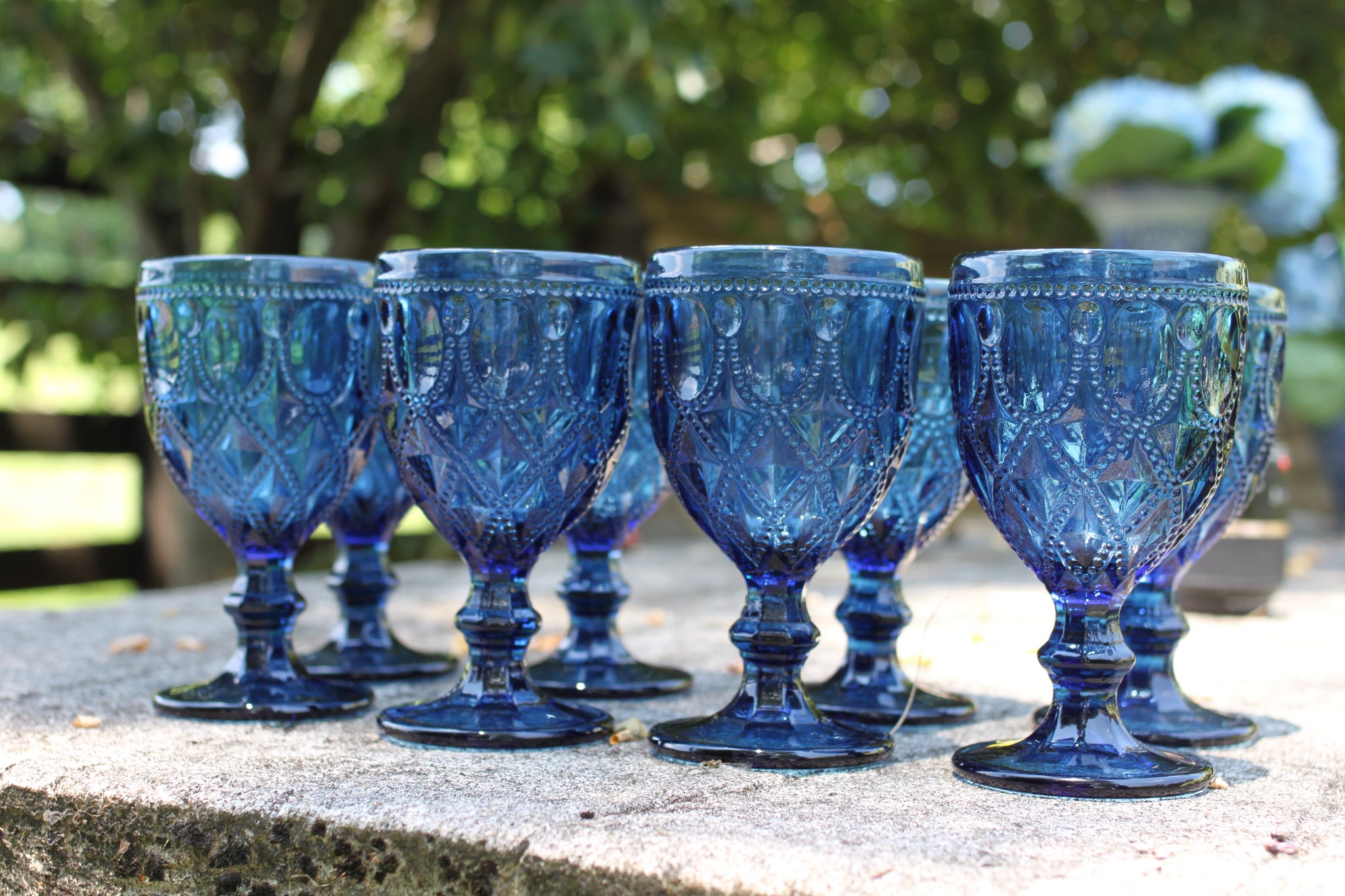 blue goblets