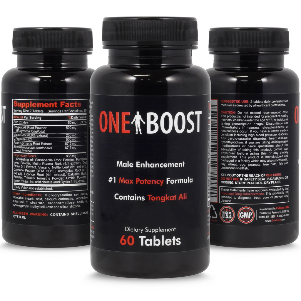 One Boost Premium Test Booster Support USA Made Blended For Energy