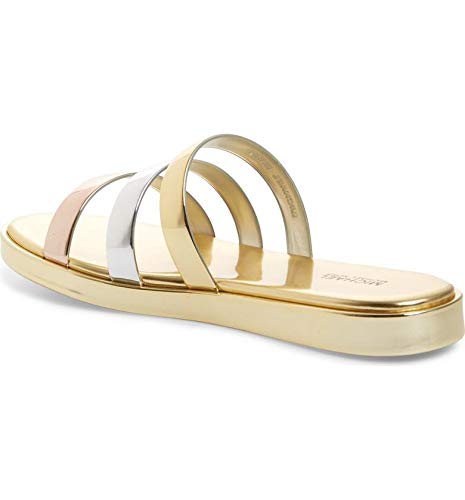 michael kors keiko metallic slide