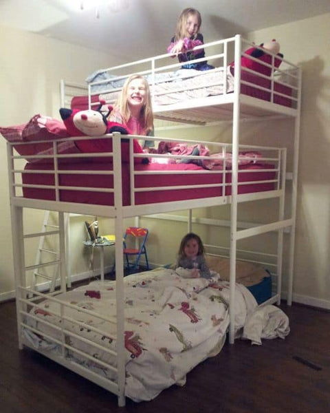 bunk bed with crib on bottom ikea