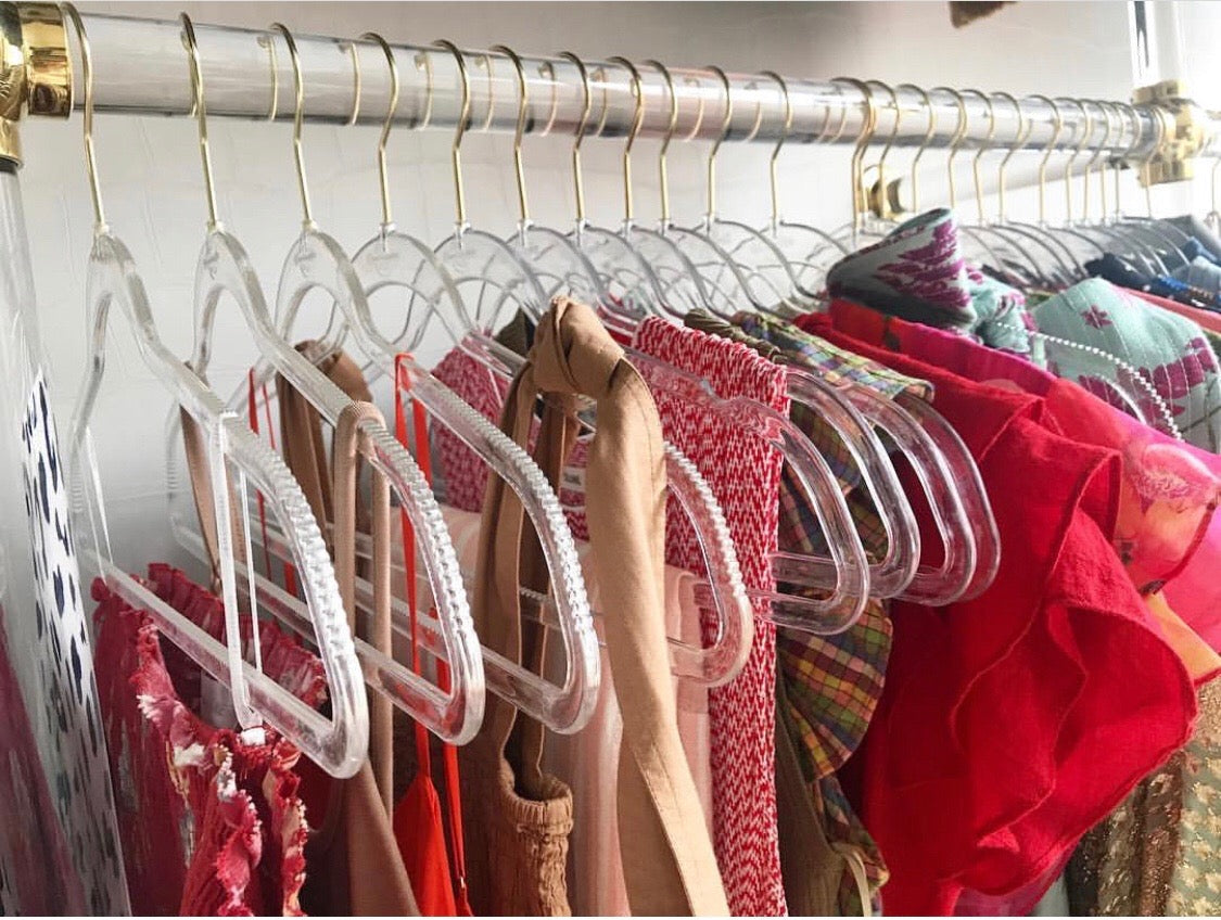 Invisible Hangers with Clips  Space Saving Completely Clear