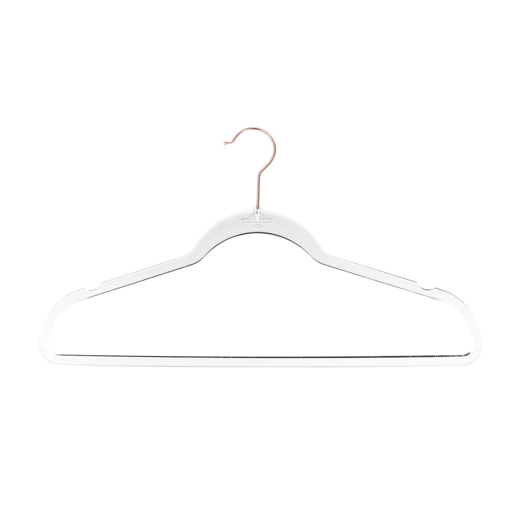 Closet Complete 30-Count Flocked Children's Hangers in Light Grey