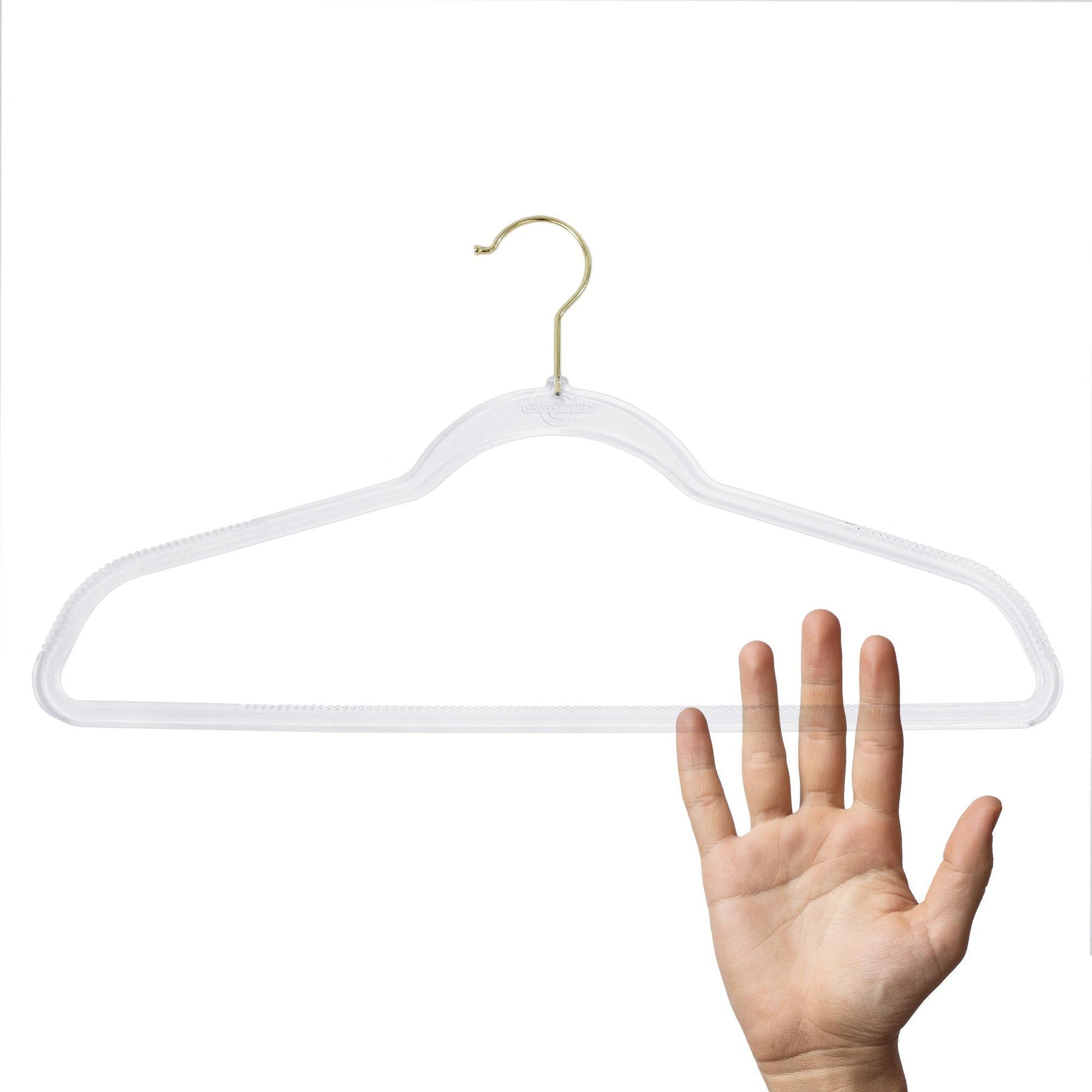 40 45cm Non Slip Hangers Glitter Transparent Hanger Plastic