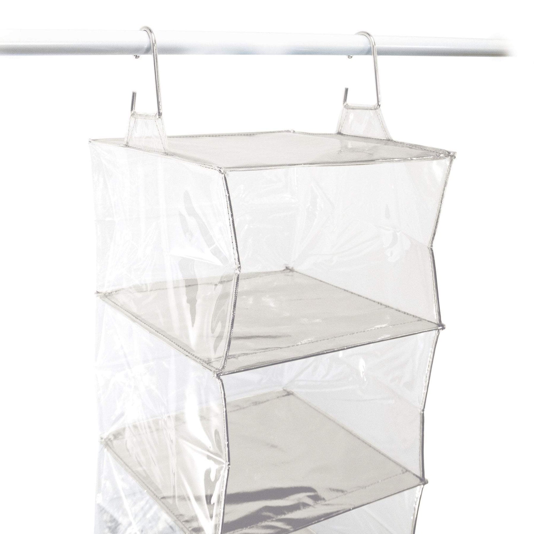 3pc Completely Clear Invisible Storage Bins / Tapered Totes –