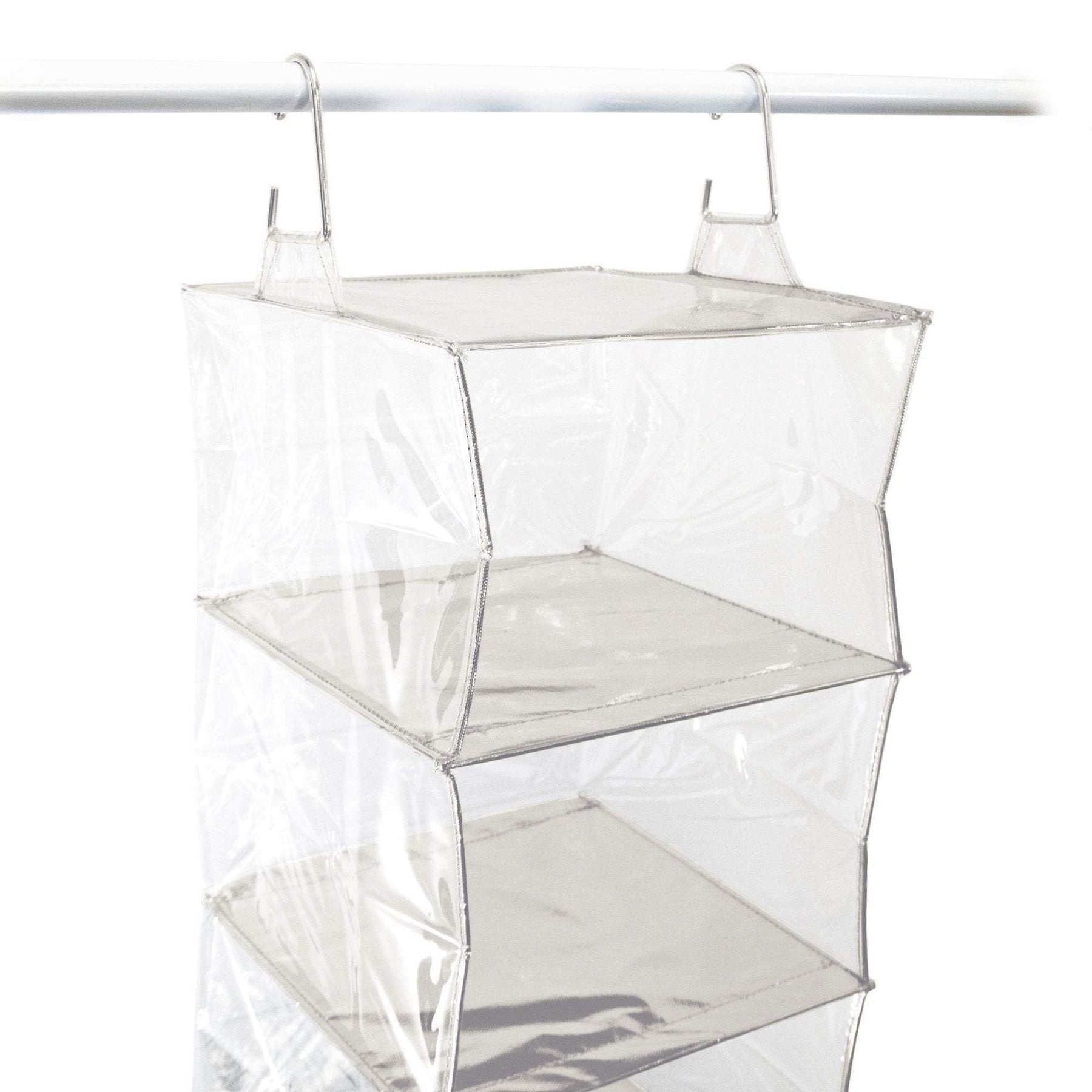 3pc Completely Clear Invisible Storage Bins / Tapered Totes