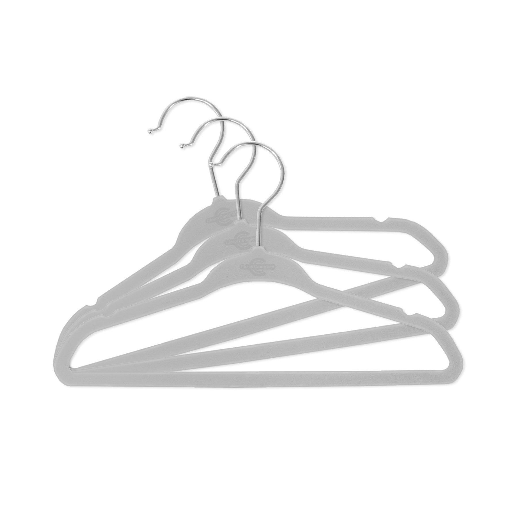 Velvet Hangers for Kids (Set of 10) - Gray - Wardrobia