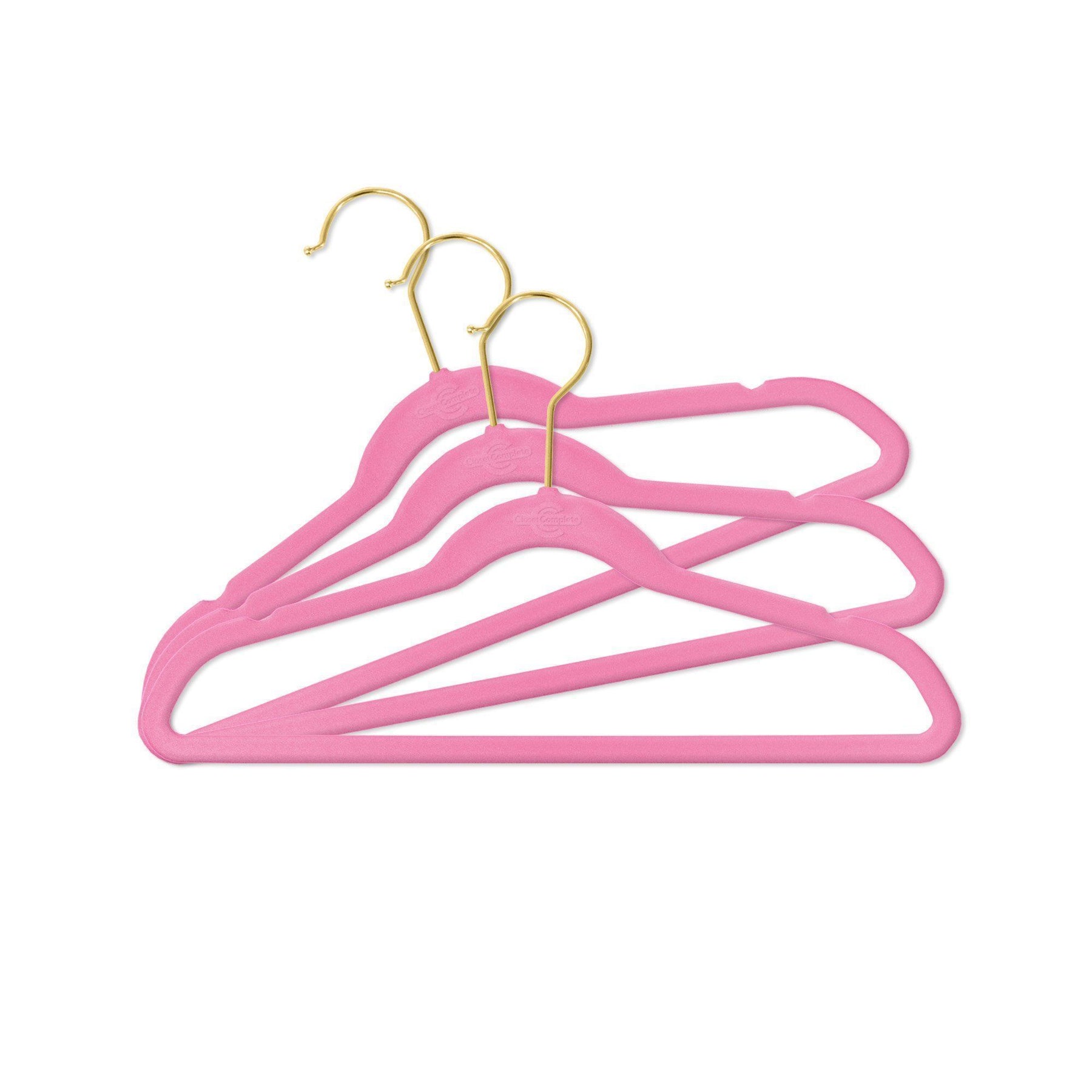 SONGMICS - Baby Hangers Pack of 50, Children’s Hangers for Closet with Rose Gold Hooks, Premium Velvet Hangers for Nursery, Light Pink