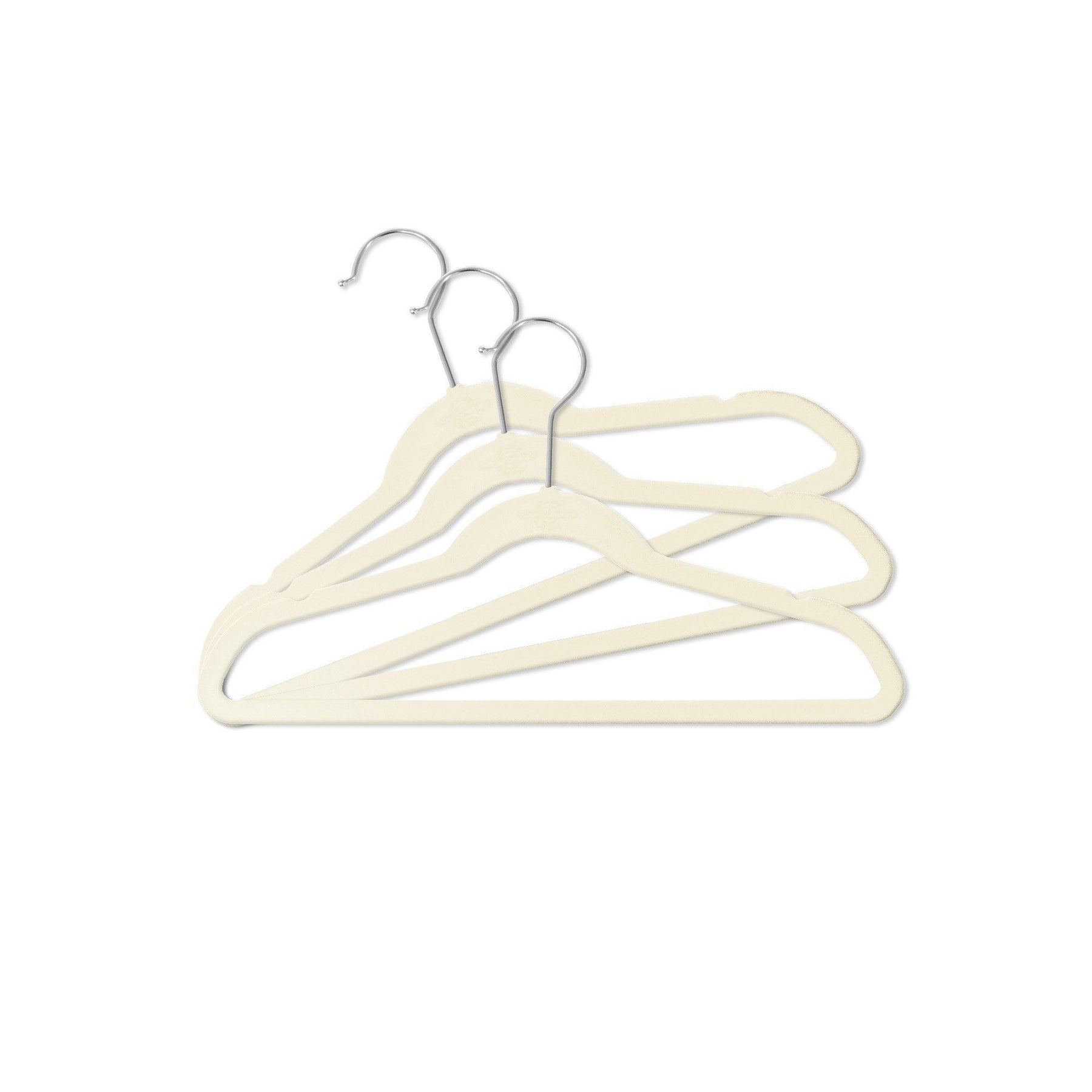 20/30/50pcs Plain Color Velvet Hangers For Kids, Suitable For Home Use