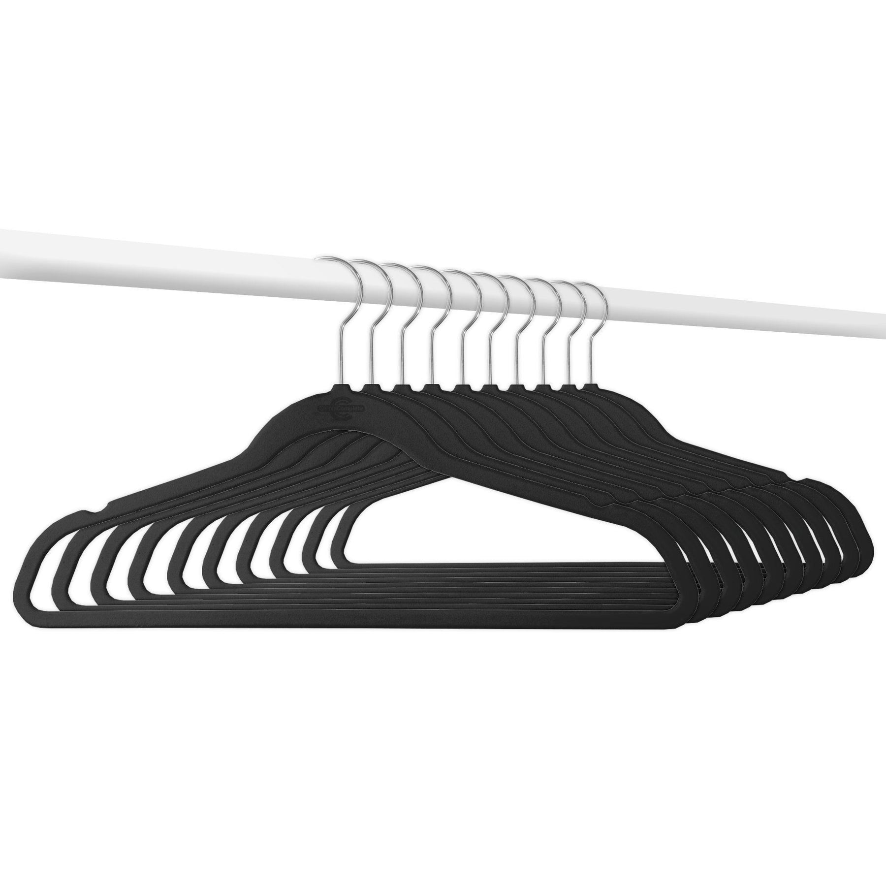 International Hanger Kids Black Velvet Suit Hanger (11 5/8 X 3/16) Box of  100