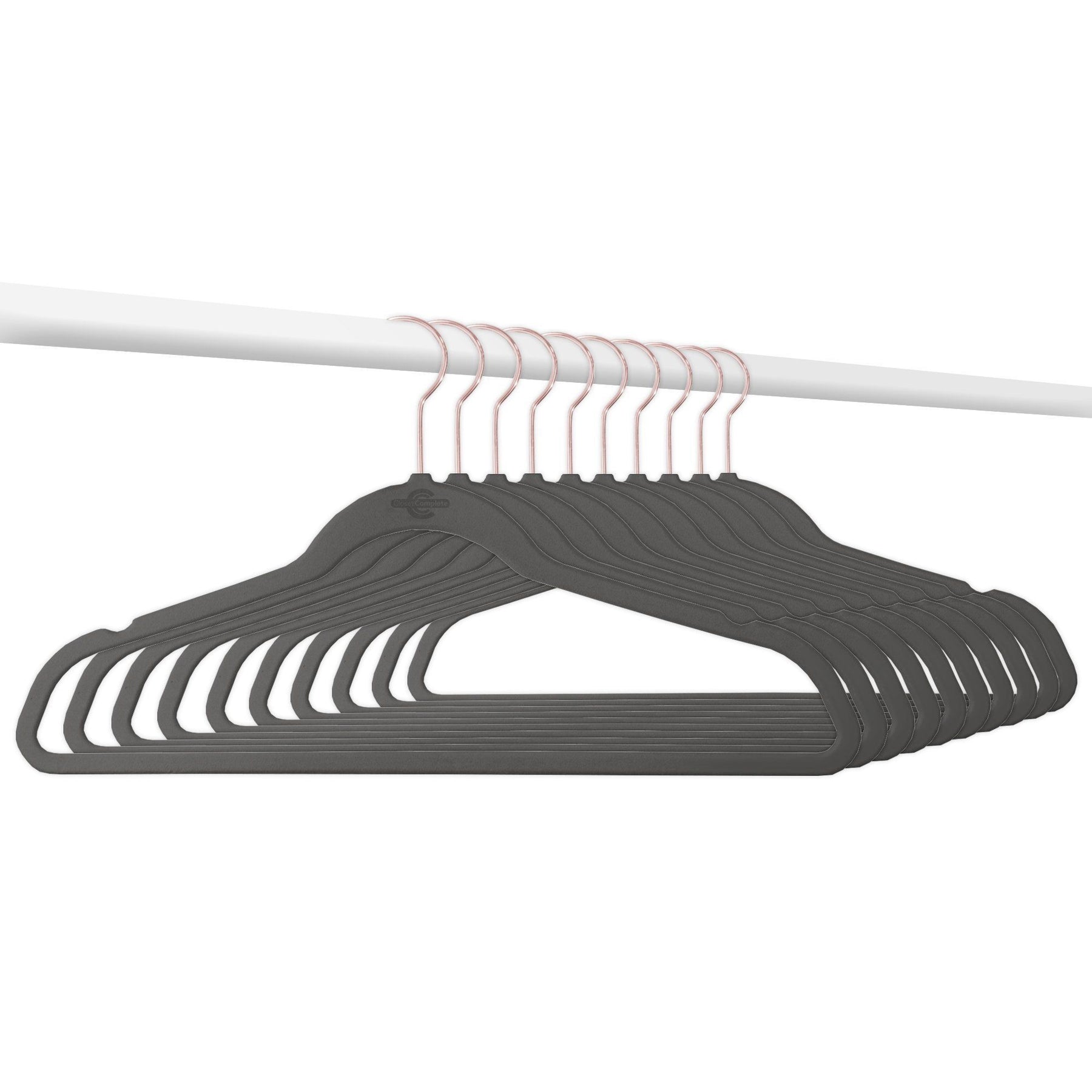 Closet Complete 50 Pack 'Elite Quality' Velvet hangers - Black