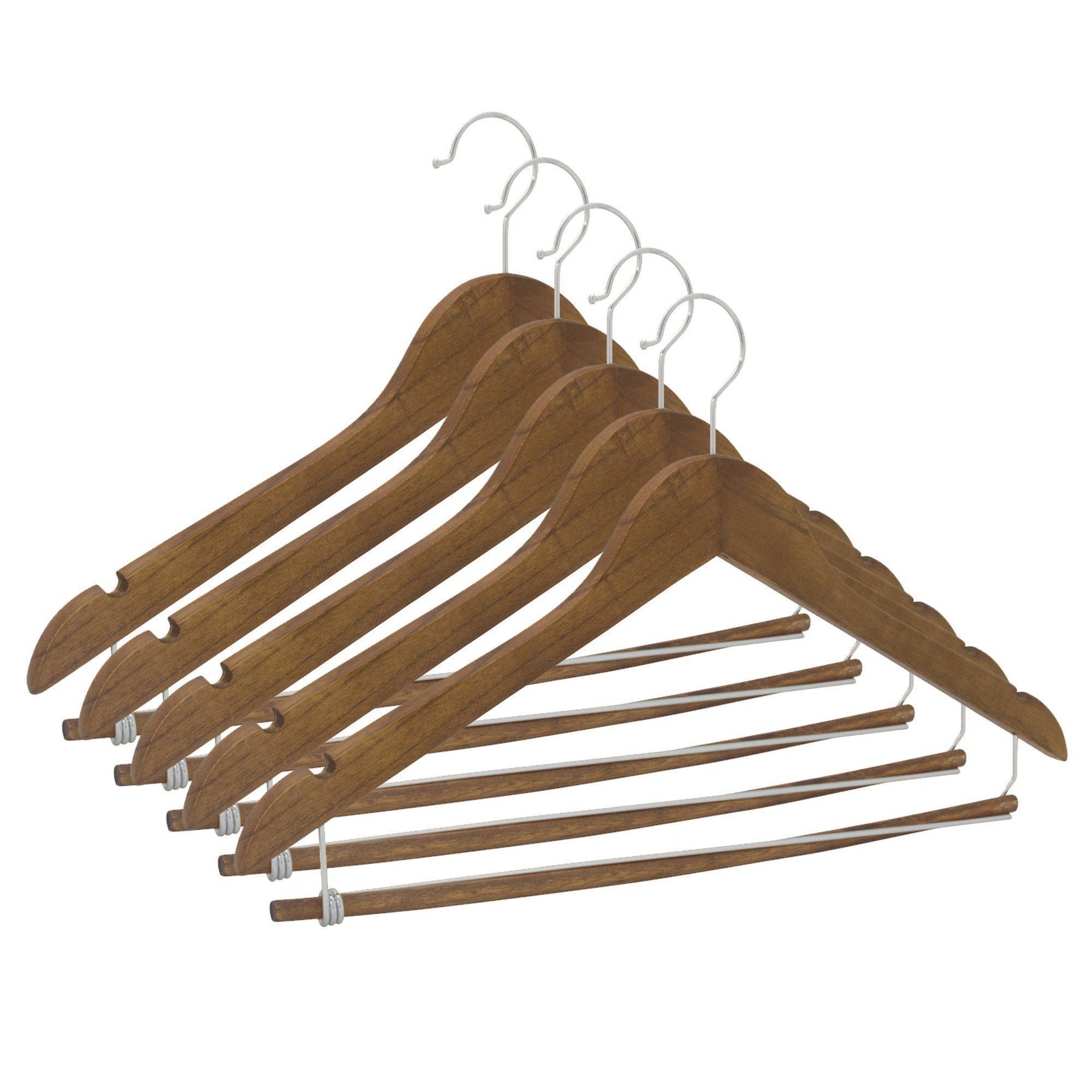 Children's Wooden Hanger with Chrome Pant Clips