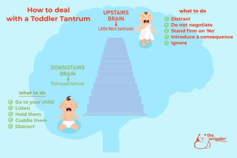 how to deal with toddler tantrum infographic