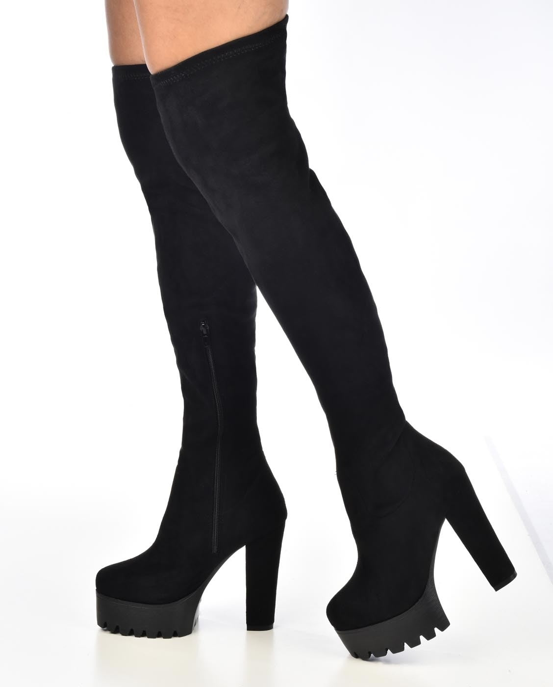 platform thigh boots