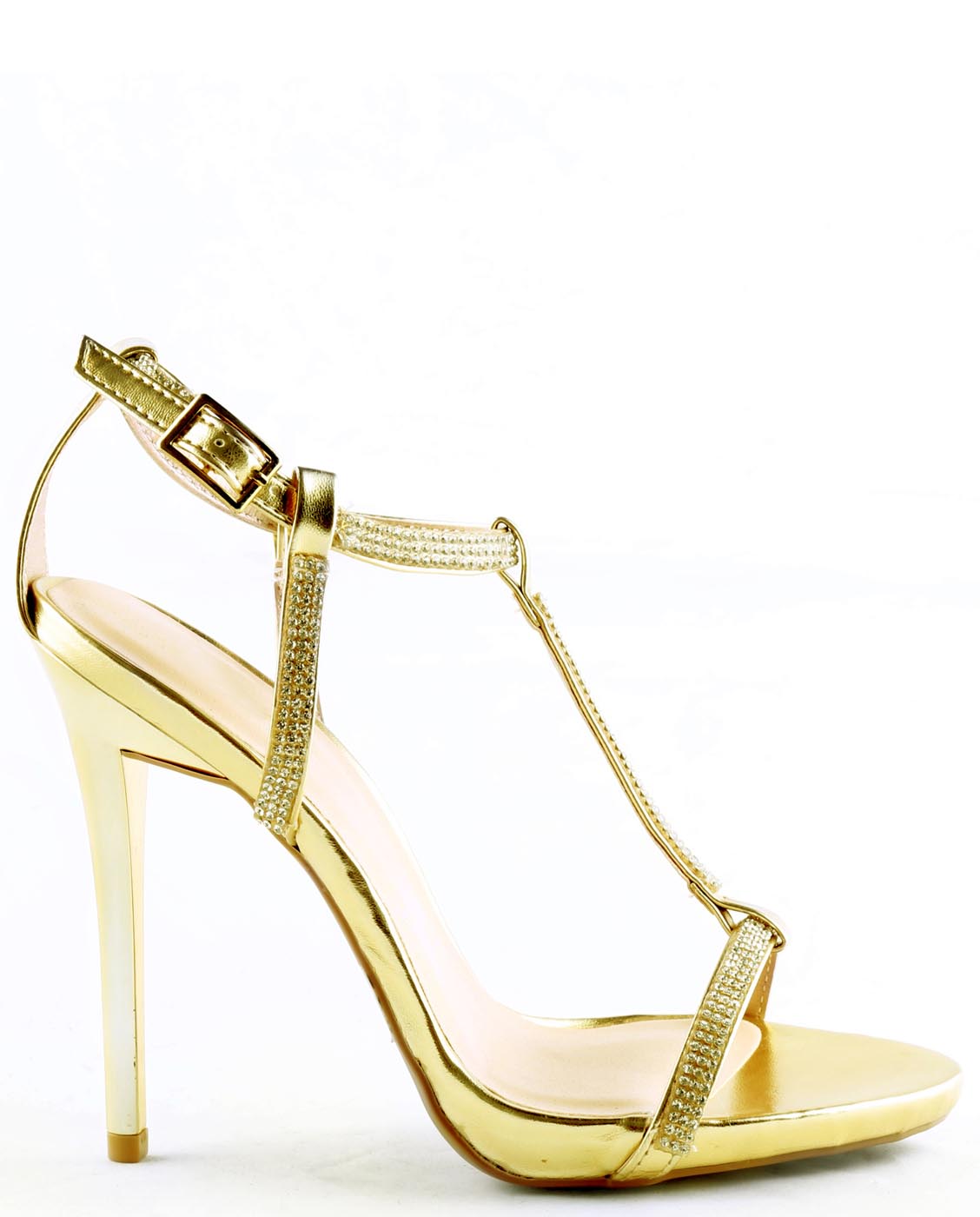 strappy embellished heels