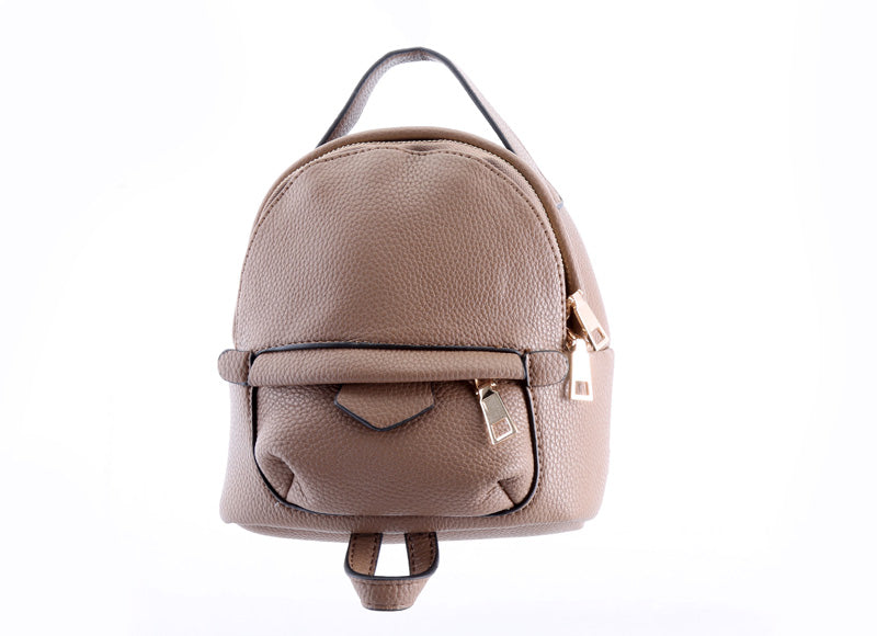 tan leather mini backpack