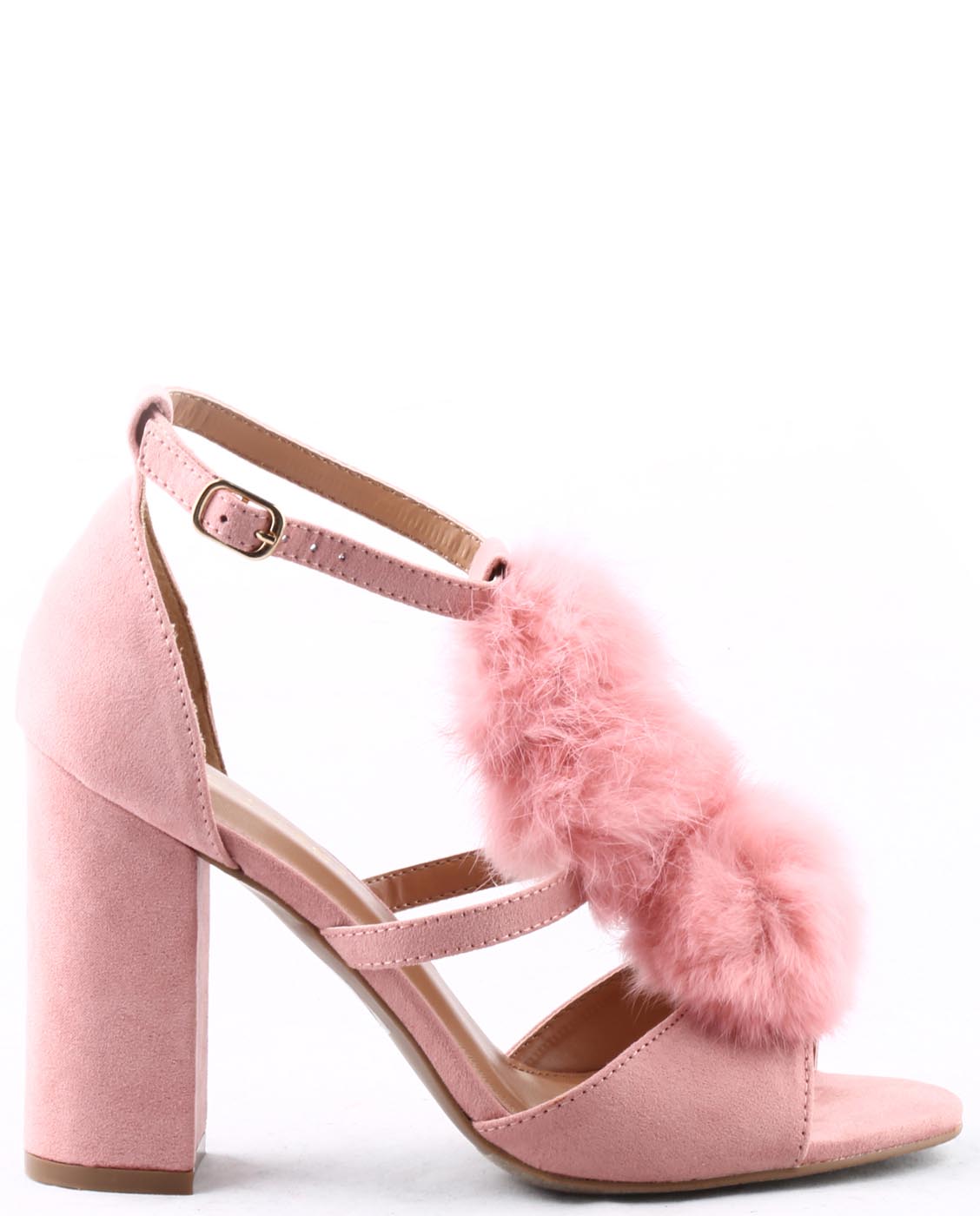 fluffy pom pom heels