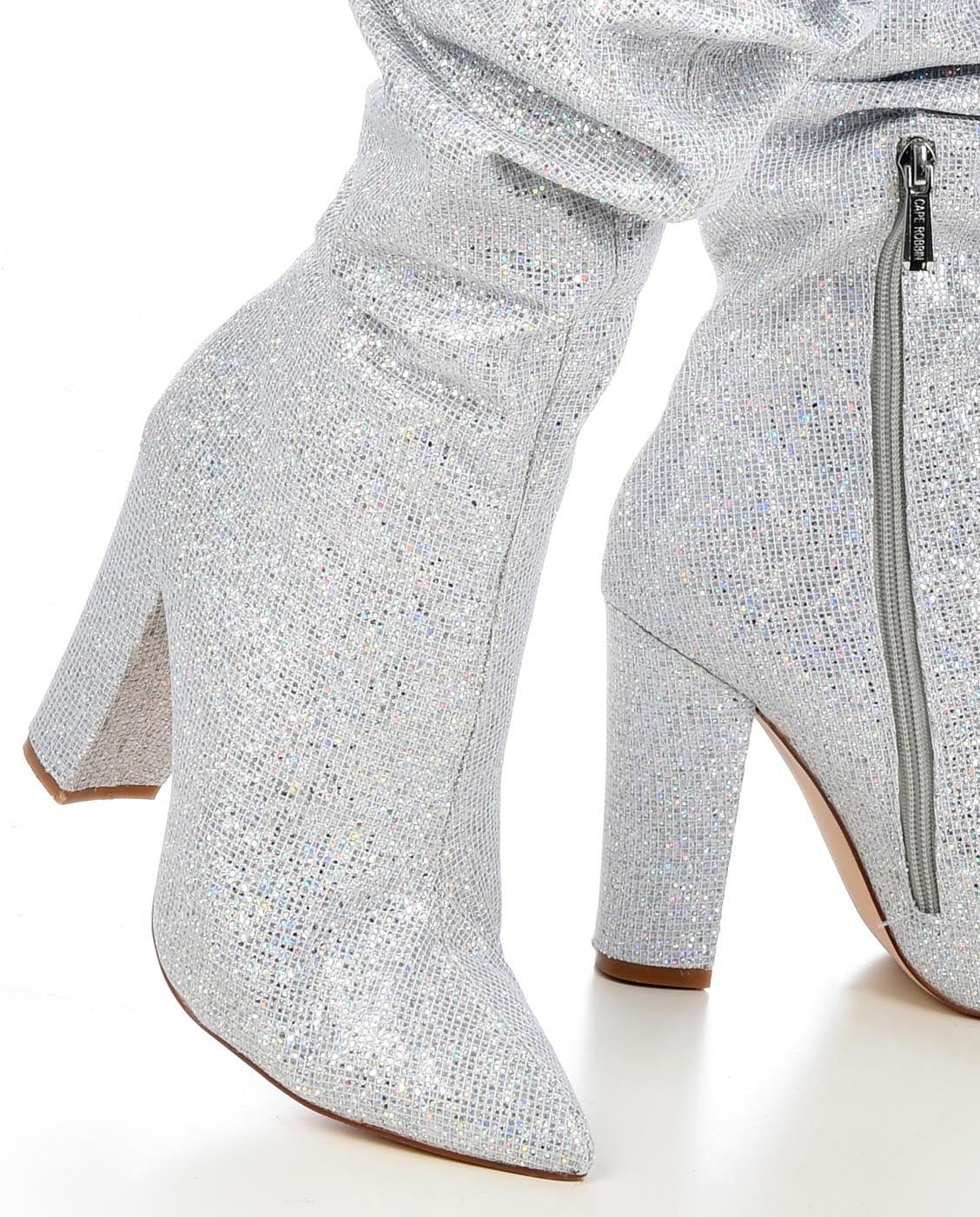 glitter slouch boots