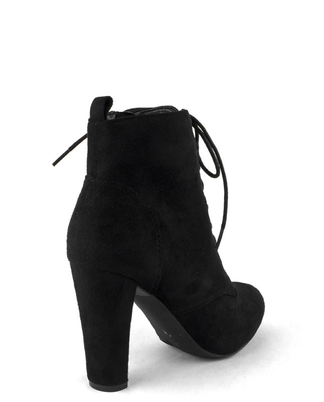 faux suede lace up boots