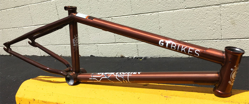 copper bmx frame