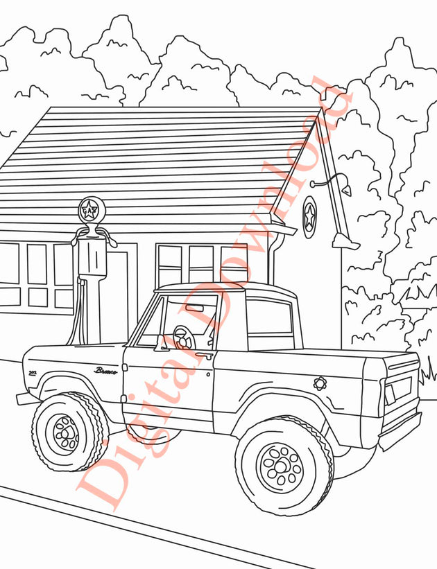 ford bronco coloring pages