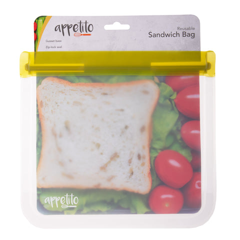 APPETITO Reusable Sandwich Bag - 21.5 x 19.5cm Green