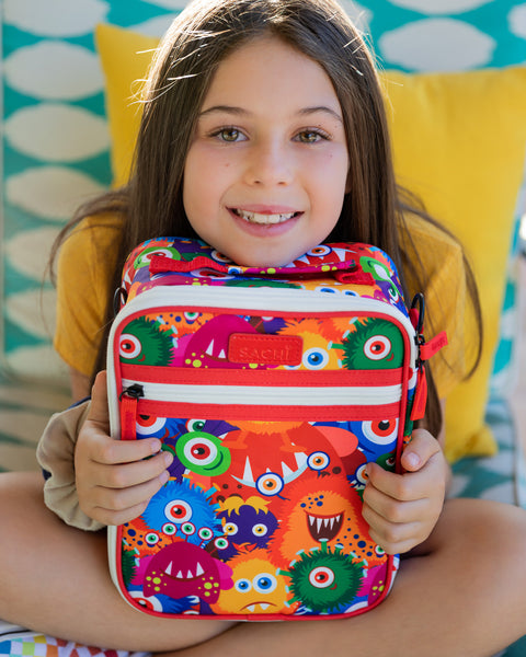 Young girl with Sachi school lunch bag