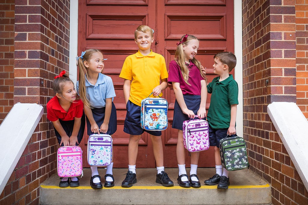Kids ready for back to school with Sachi lunch bags