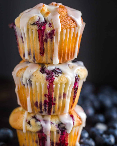 Blueberry Muffins with Lemon Glaze | RSPCA Cupcake Day Ideas | Matchbox