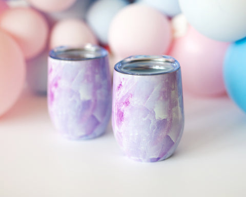 OASIS  S/S Double Wall Wine Tumbler Lilac Marble