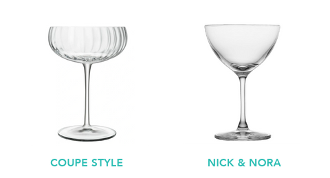 Coupe Glasses and Nick & Nora Glasses | Your Guide to Cocktail Glasses | Matchbox