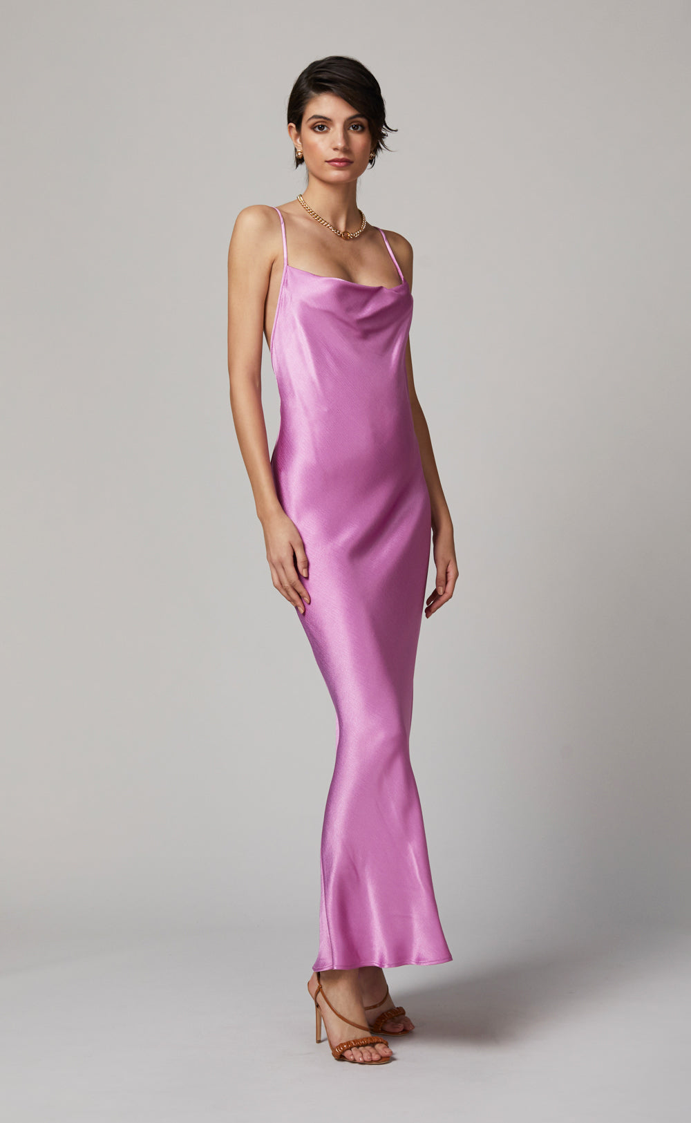 fushia maxi dress