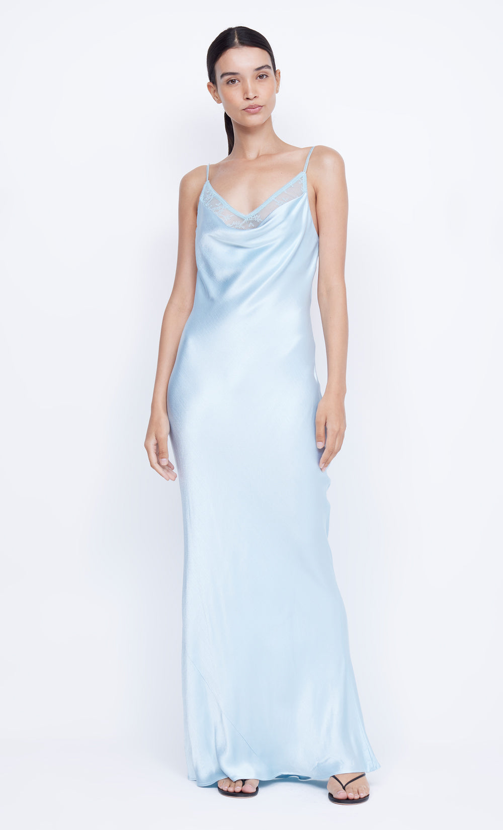 ARABELLA BACKLESS DRESS - DOLPHIN BLUE – BEC + BRIDGE US